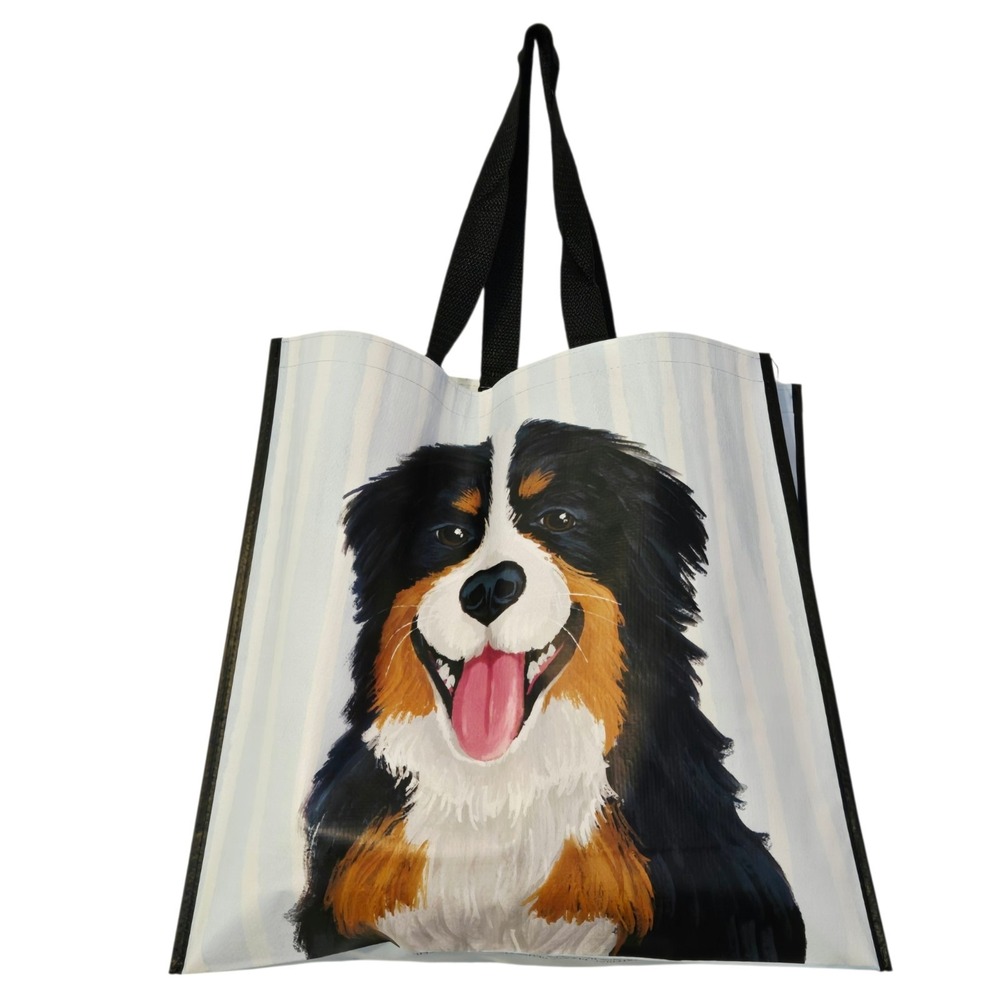 Bernese Mountain Dog Border Collie Tri Color Tote Shopping Gift Bag TJMaxx